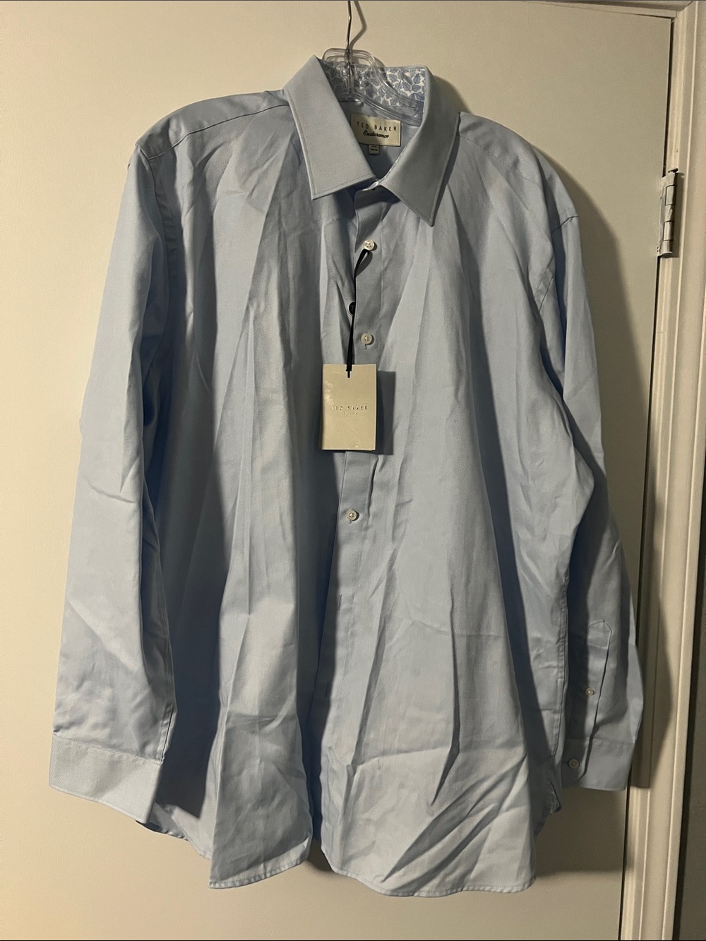 Ted Baker Pale Blue Men's Dress Shirt‎ Size 17.5